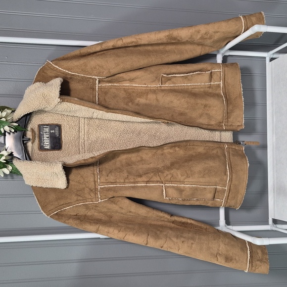 Aeropostale Faux Suede Jacket with Shearling Collar - Picture 4 of 12